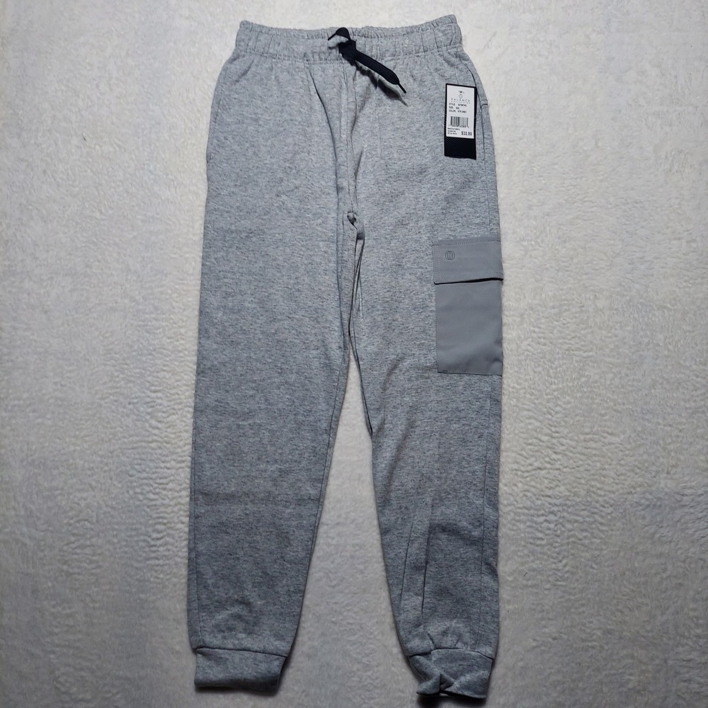 Balance Collection Jogger Pants Boys Size S(8) Heather Grey NWT Cargo Pocket